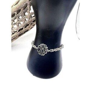 Ak Sterling Silver Turkey Byzantine Bolo Monogram Bracelet